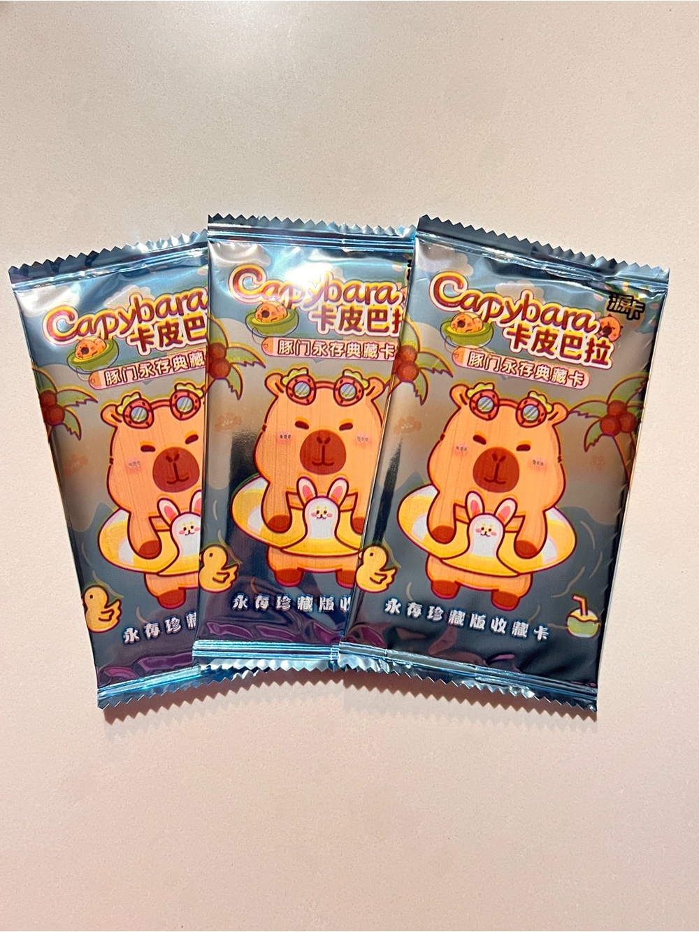 CAPYBARA TRADING CARD PACKS - set of 3